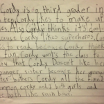 Cordy's bio from a classmate