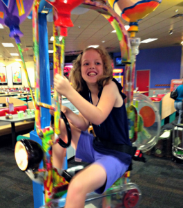 Riding at Chuck E Cheese