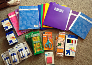 School supplies from Target - A Mommy Story